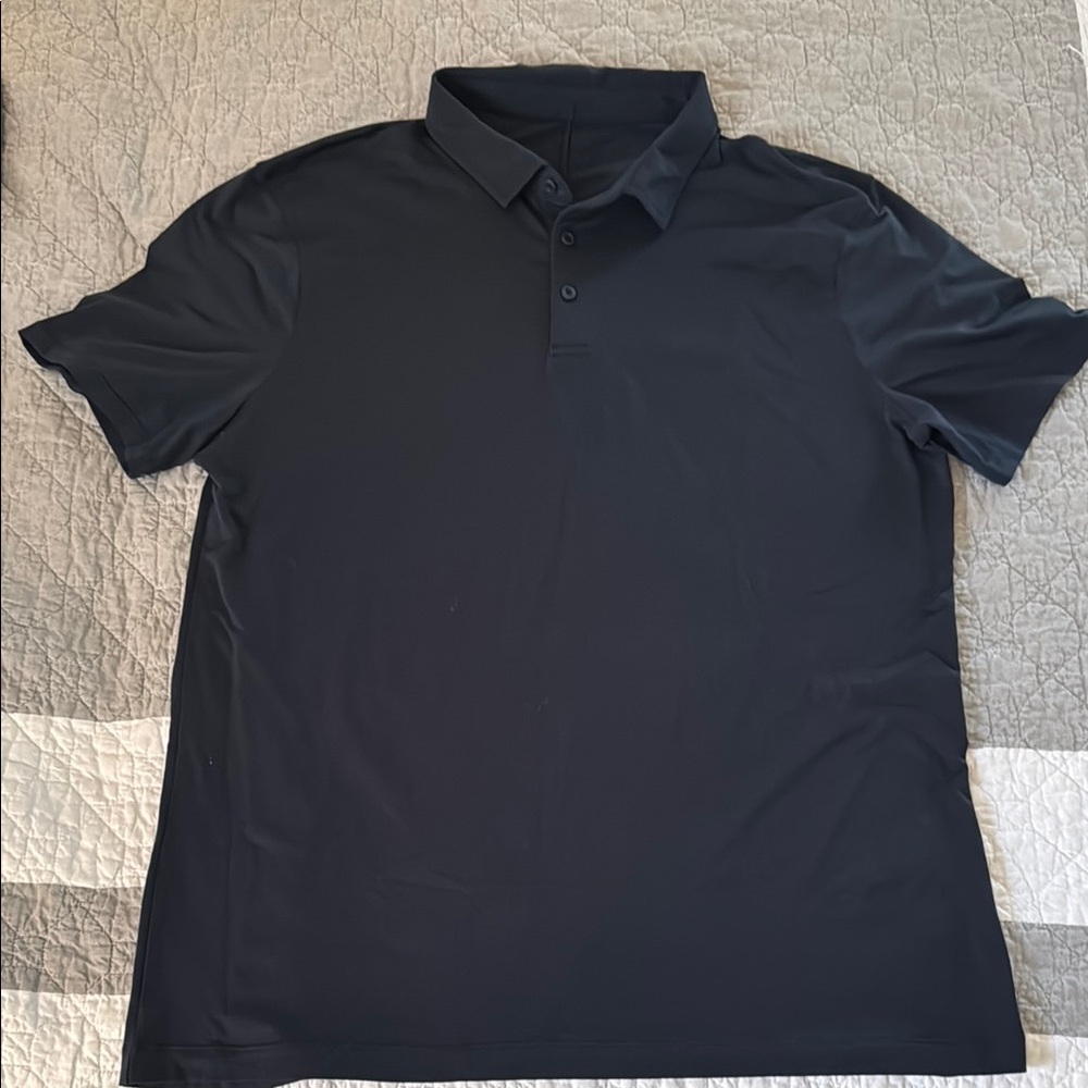Lululemon Athletica Navy evolution Polo Shirt Short Sleeve